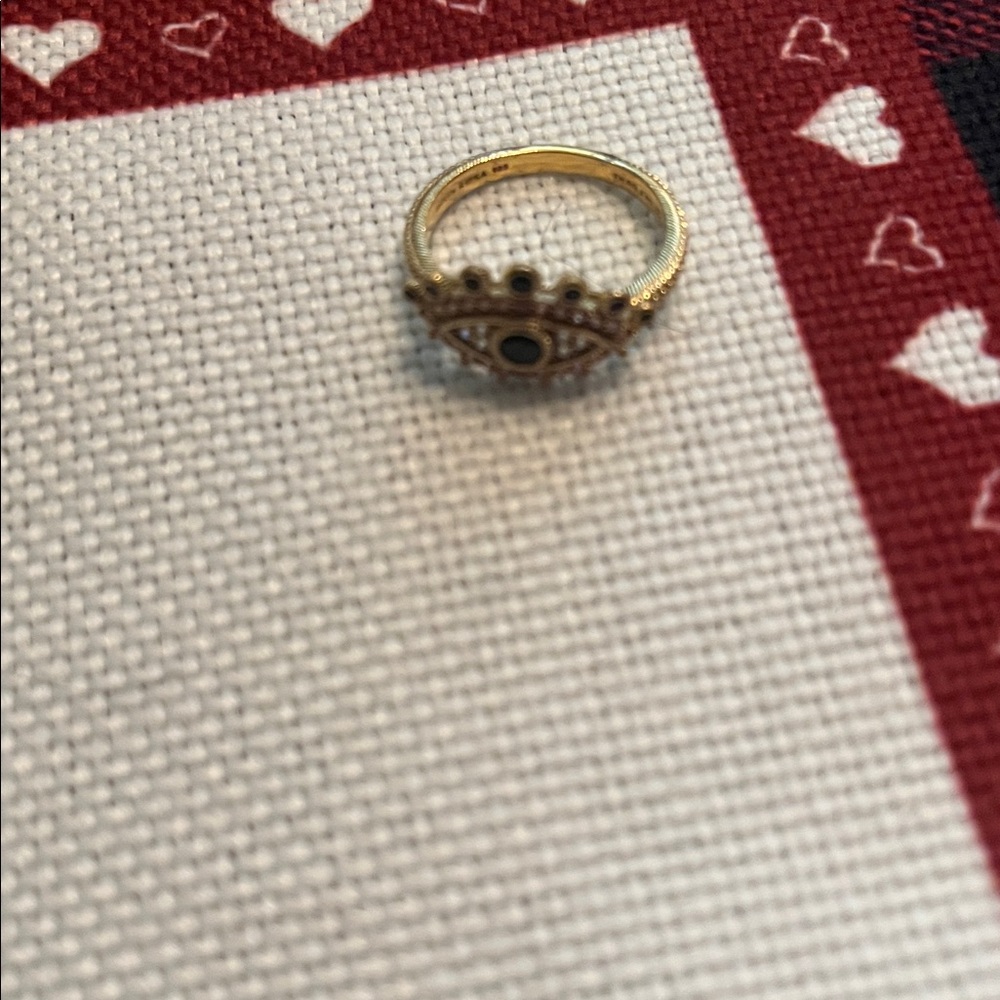 Gold Eye Design Ring by Judith Ripka looks new gently worn - Picture 3 of 6